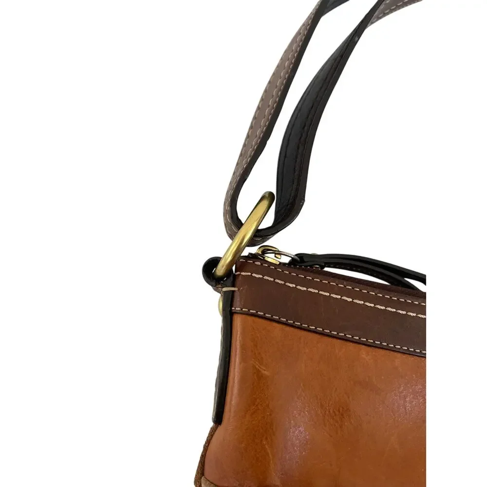 Vintage Coach F0893-F12842 Patchwork Jacquard Leopard Brown Leather Bag Y2K Boho - Picture 6 of 16